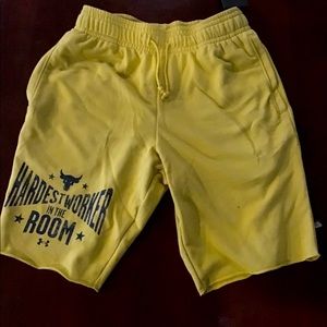 NWT UNDER ARMOUR X PROJECT ROCK TERRY COTTON SHORTS